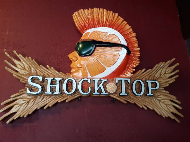 lot 1560 image: Shock Top Beer Sign