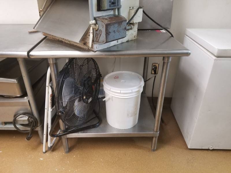 lot 1592 image: Stainless Table 36in x 30in
