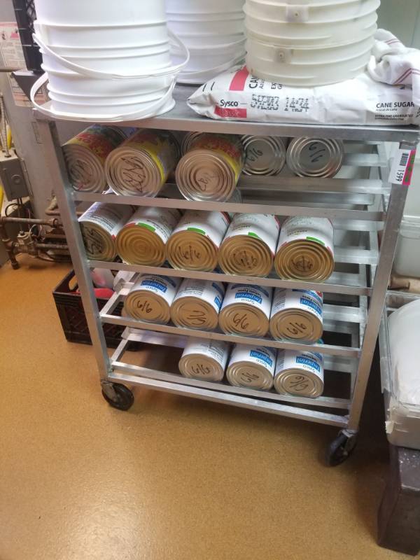 lot 1599 image: Rolling Can Rack