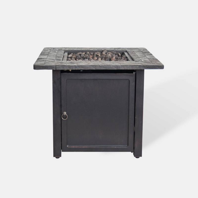 lot 5860 image: Rocksprings 30 Wide Square Fire Table - Black - Threshold