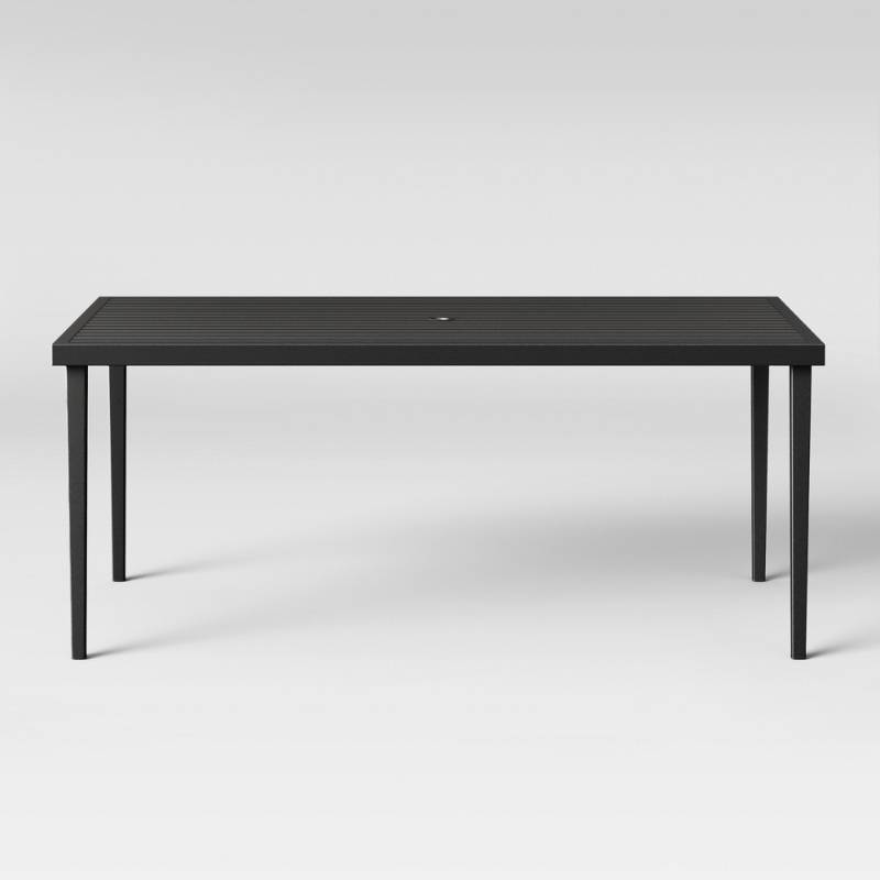 lot 5861 image: Fairmont Steel Rectangular Patio Dining Table-Threshold