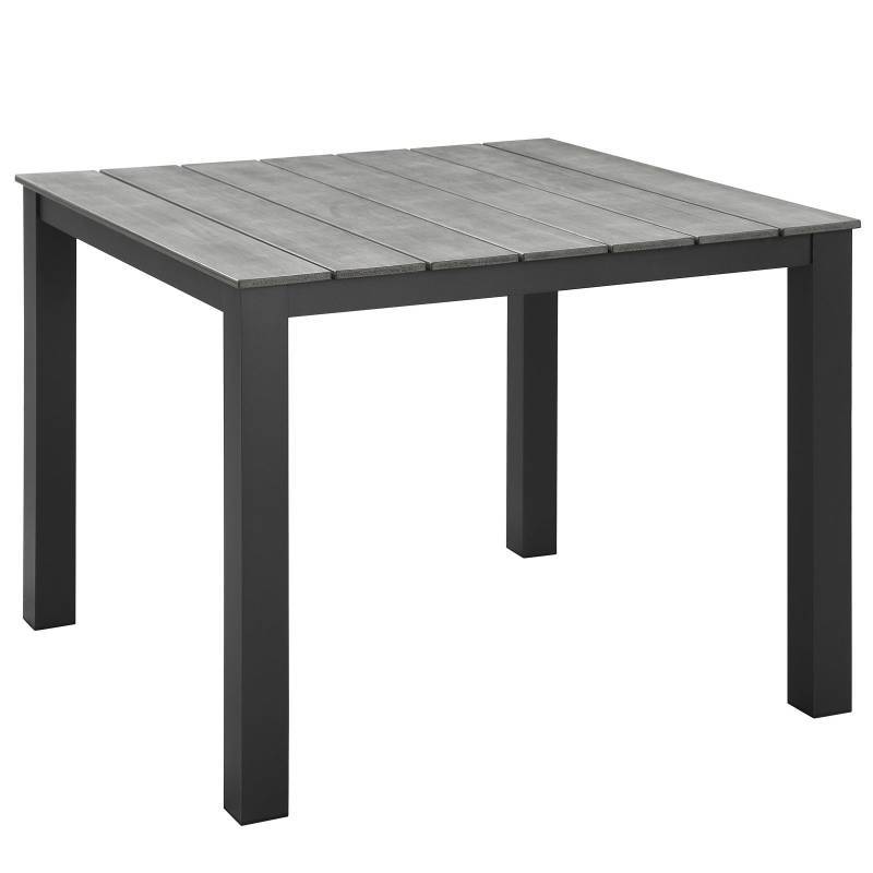 lot 5864 image: Maine 40 Outdoor Patio Dining Table in Brown Gray - Modway