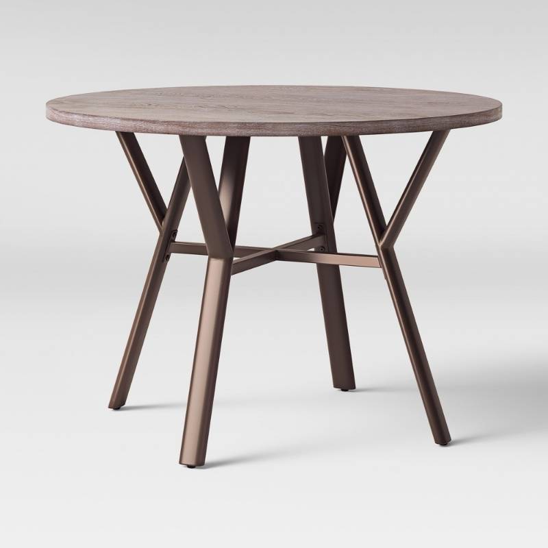 lot 5865 image: 42 Acushnet Farmhouse Dining Table Round Black - Threshold