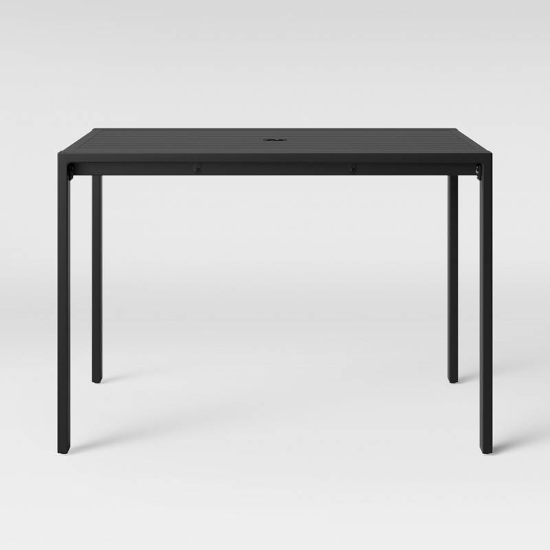 lot 5866 image: Standish 4 Person Patio Dining Table Black - Project 62