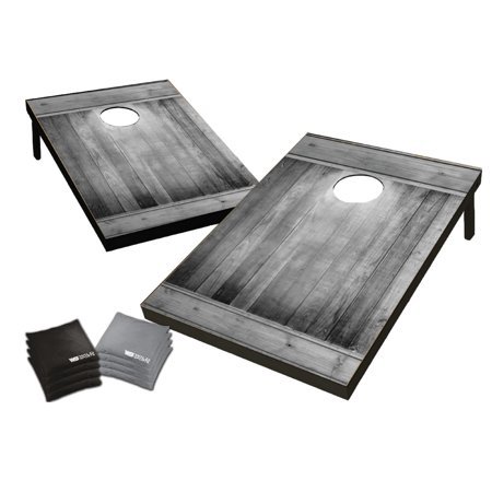 lot 5888 image: Wild Sports Wood Gray Tailgate Toss Cornhole Set