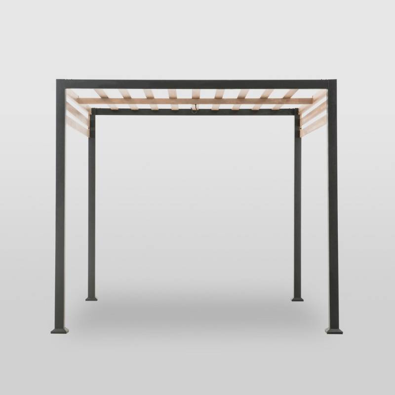 lot 5902 image: Lars 8x8 Pergola with Solid Slats Black - Project 62, Black Brown