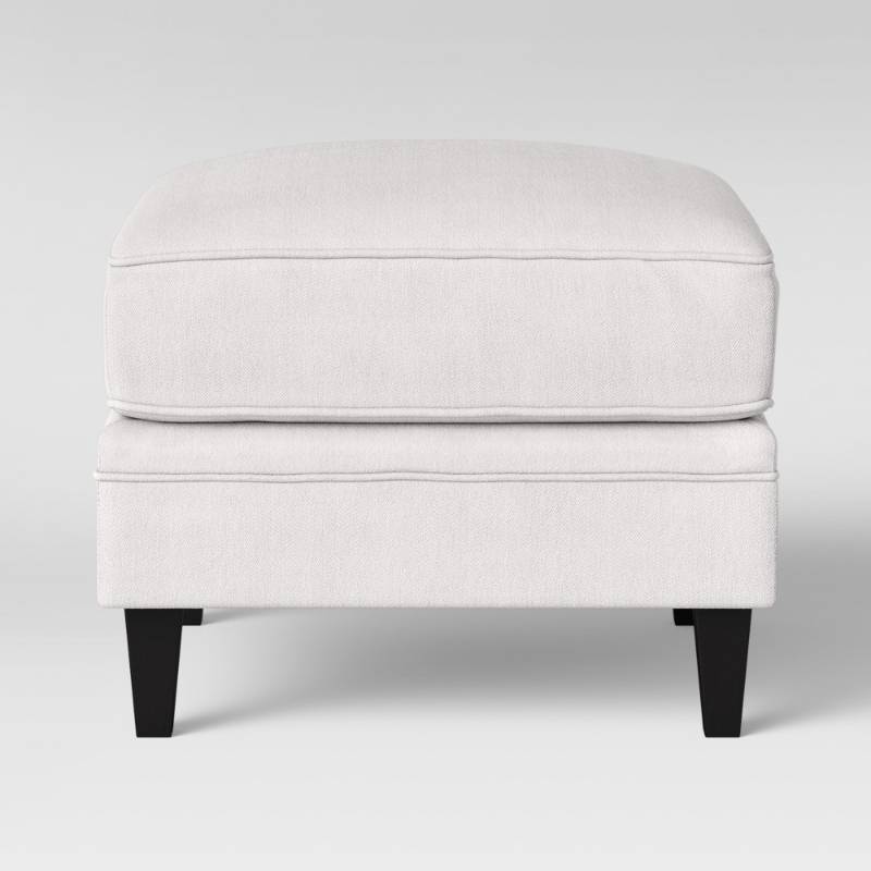 lot 6018 image: Belmont Ottoman Cream (Ivory) - Threshold