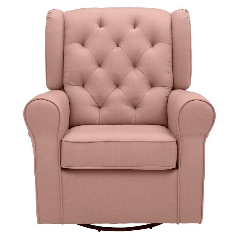 lot 6021 image: Glider Delta Children Emma Upholstered Glider - Blush