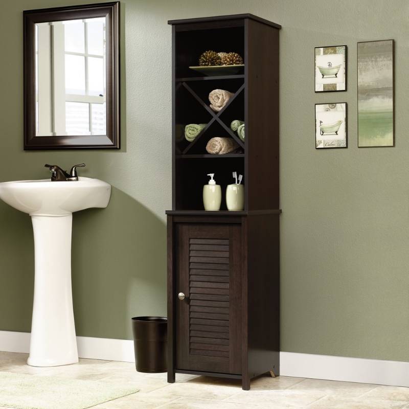 lot 6051 image: Decorative Storage Cabinets Espresso Brown - Sauder