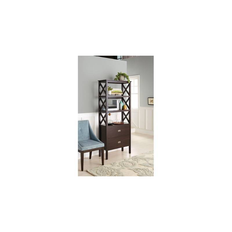 lot 6088 image: Book case Bookcase Brown 3 Shelf