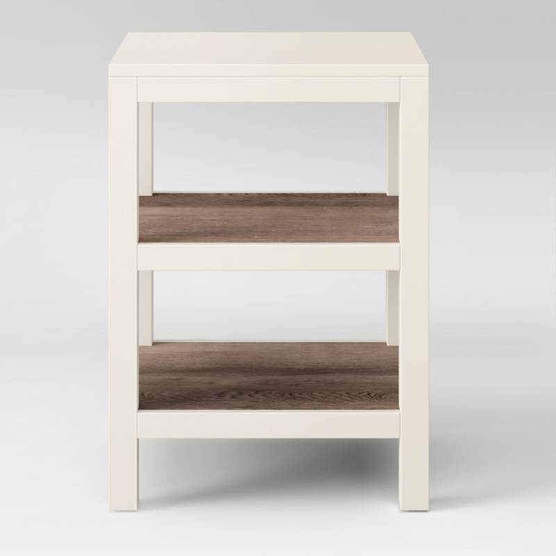 lot 6102 image: Hadley Accent Table with Shelf Cream (Ivory) - Threshold