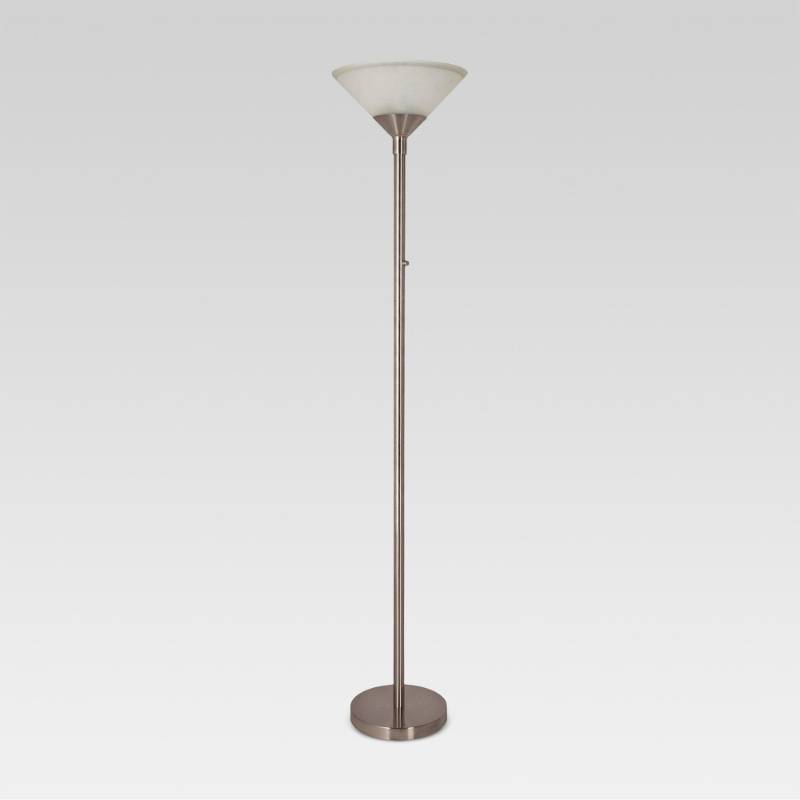 lot 6118 image: Torch Floor Lamp Silver Lamp Only - Threshold
