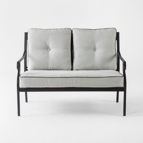 lot 5872 image: Chester Aluminum Patio Loveseat - Gray - Threshold&153