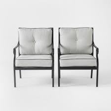 lot 5873 image: Chester 2pk Aluminum Patio Club Chair - Threshold&153