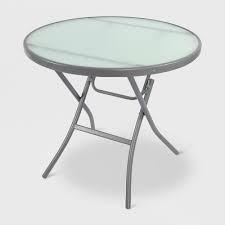 lot 5918 image: 32 Folding Patio Bistro Table GrayClear - Threshold