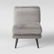 lot 6024 image: Harper Faux Fur Slipper Chair Gray � Project 62