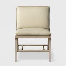 lot 6026 image: Threshold Lincoln Cane Chair With Upholstered Seat, Natural ����Rubberwood Frame