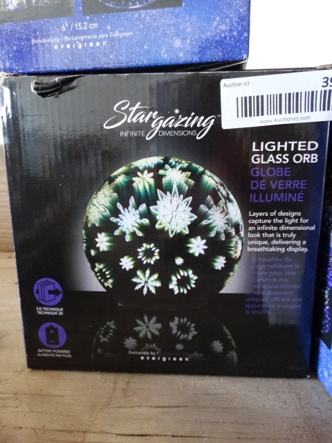 lot 391 image: Star gazing infinite dimension lighted glass orb.