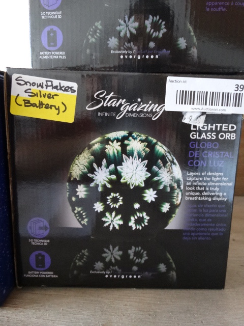 lot 394 image: Star gazing infinite dimension lighted glass orb.