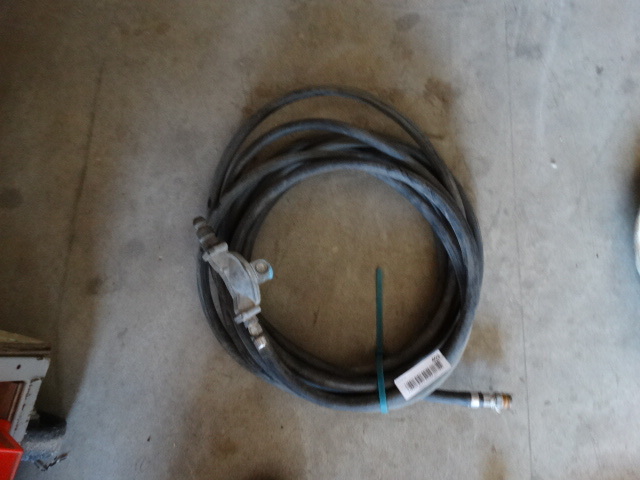 lot 403 image: Propane gas hose and regulator.