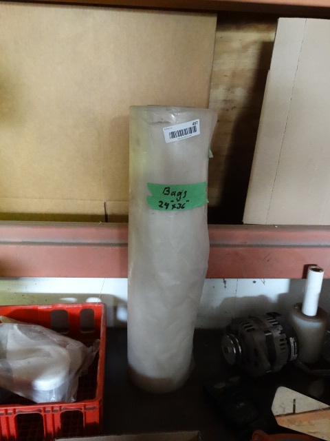 lot 497 image: Roll of plastic bags. 24x36.