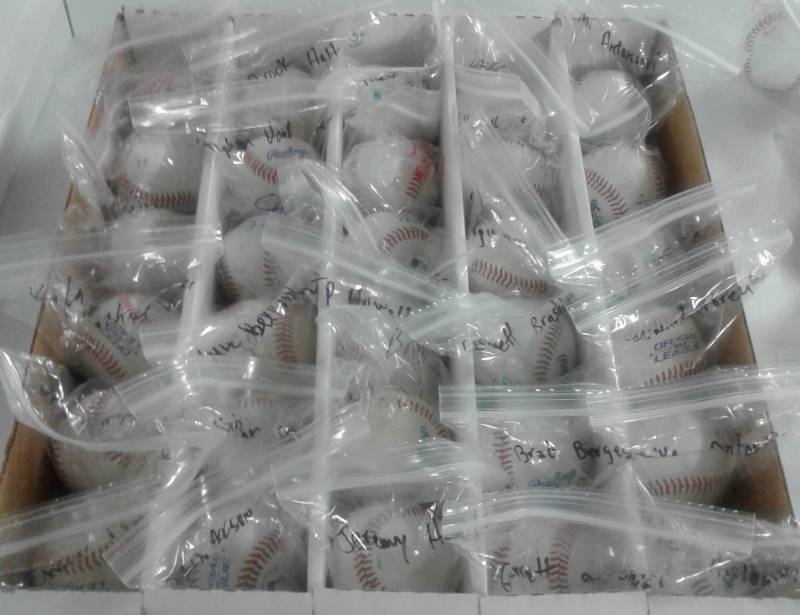 lot 1051 image: Massive Lot of 30 Signed Official League Baseballs Minor and Major League Players, But THIRTY Baseballs