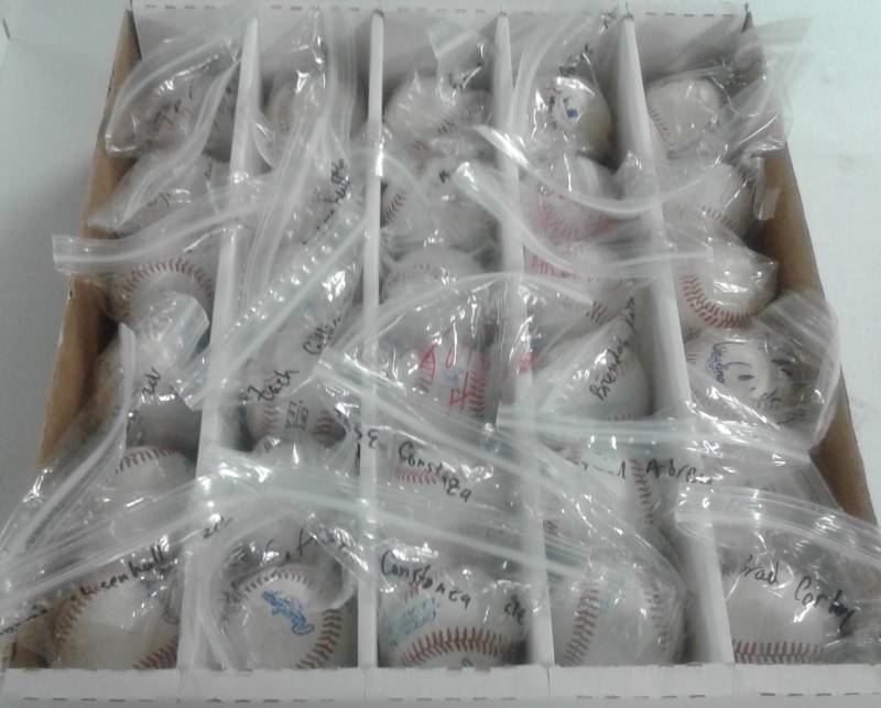 lot 1052 image: Massive Lot of 30 Signed Official League Baseballs Minor and Major League Players, But THIRTY Baseballs