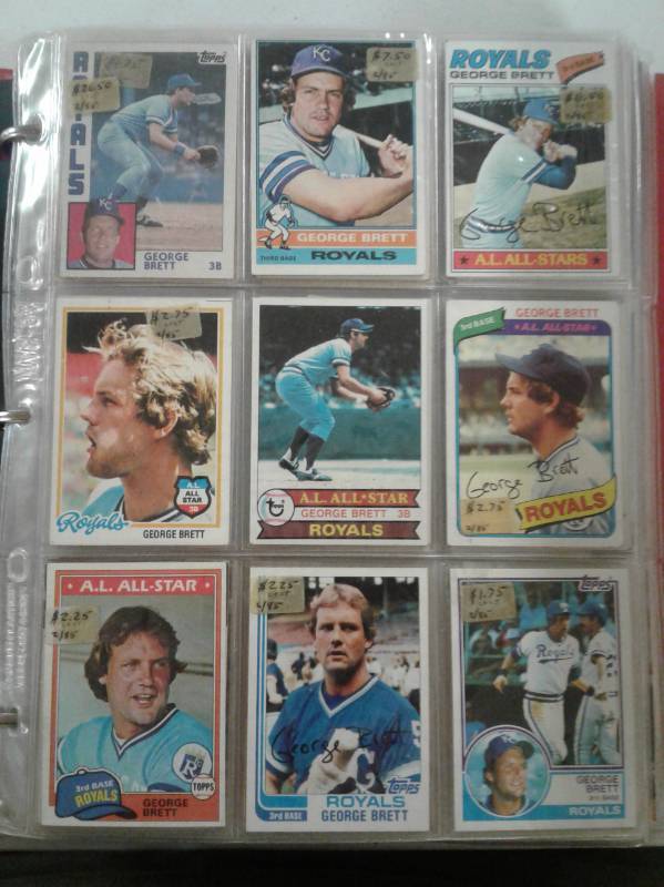 lot 1049 image: Binder Full of Baseball Cards Loaded With Stars, Inserts, Inserts, Inserts of Only Stars Players - Tons of George Brett (including 2nd, 3rd, 4th Years), Wade Boggs, Kirby Puckett, Bo Jackson