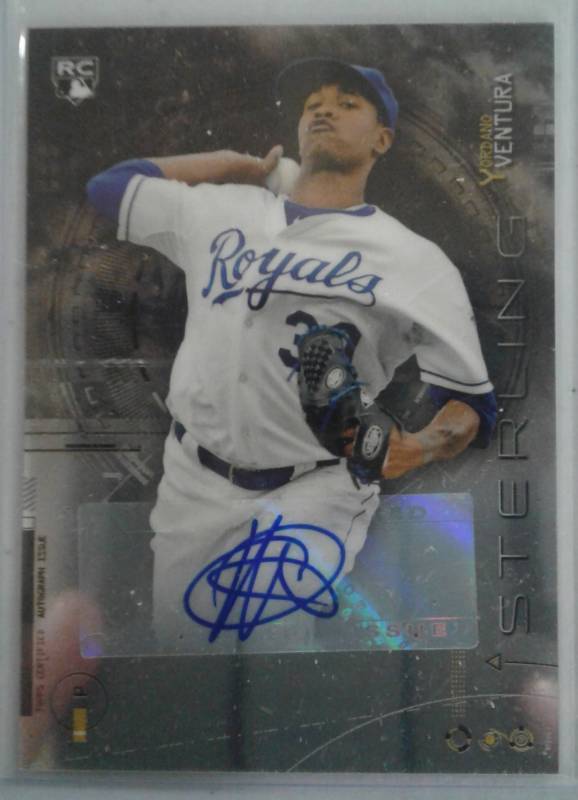 lot 1033 image: Mint 2014 Bowman Sterling Yordano Ventura Rookie Card Autograph Signed Kansas City Royals Certified by Topps