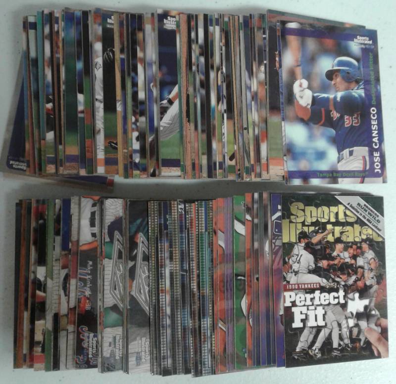 lot 1062 image: Mint 1999 Fleer Sports Illustrated Complete Baseball Card Set - Rare and 180 Glossy Cards Including Jeter, Griffey, Ripken, & More