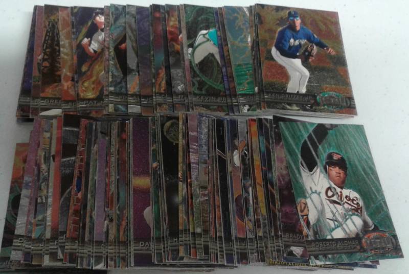 lot 1064 image: Complete 1997 Fleer Metal Universe Baseball Trading Card Set - 250 Total Cards - Griffey, Jeter, Bonds, Gwynn, McGwire, and More