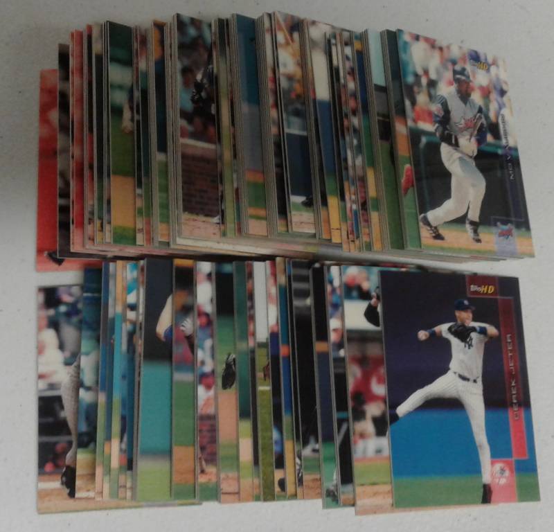 lot 1065 image: Super Rare 2001 Topps HD Complete Baseball Card Set - 120 Total Cards - Heavy, Thick Baseball Cards With Jeter, Bonds, Griffey, Multiples of SuperStars