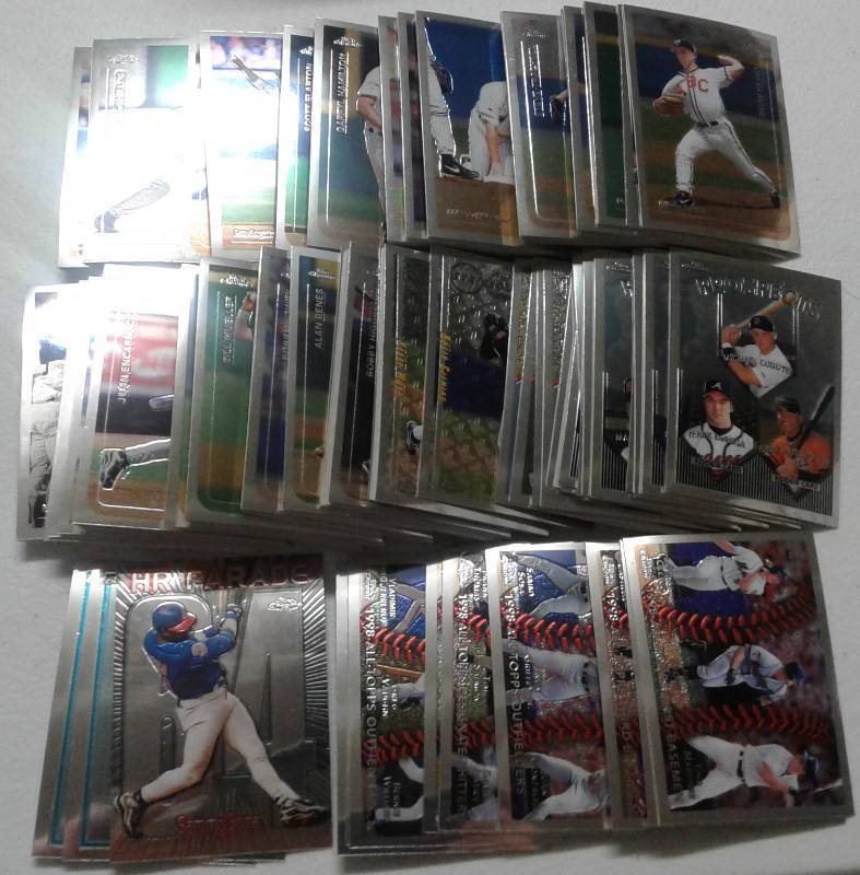 lot 1071 image: Mint 1999 Topps Chrome Series 2 Complete Baseball Trading Card Set Including Sammy Sosa Short Print Home Run #64 - Rookies, Leaders