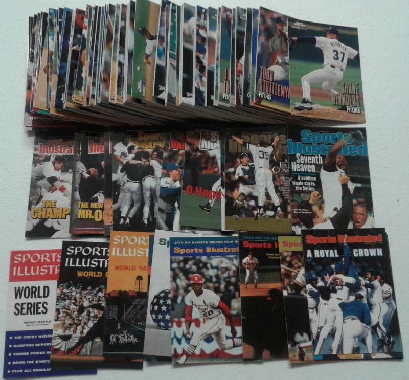 lot 1072 image: Mint Complete 1998 Sports Illustrated World Series Fever Baseball Card Set - 150 Total Cards - Mickey Mantle, 85 Kansas City Royals Cover, & More