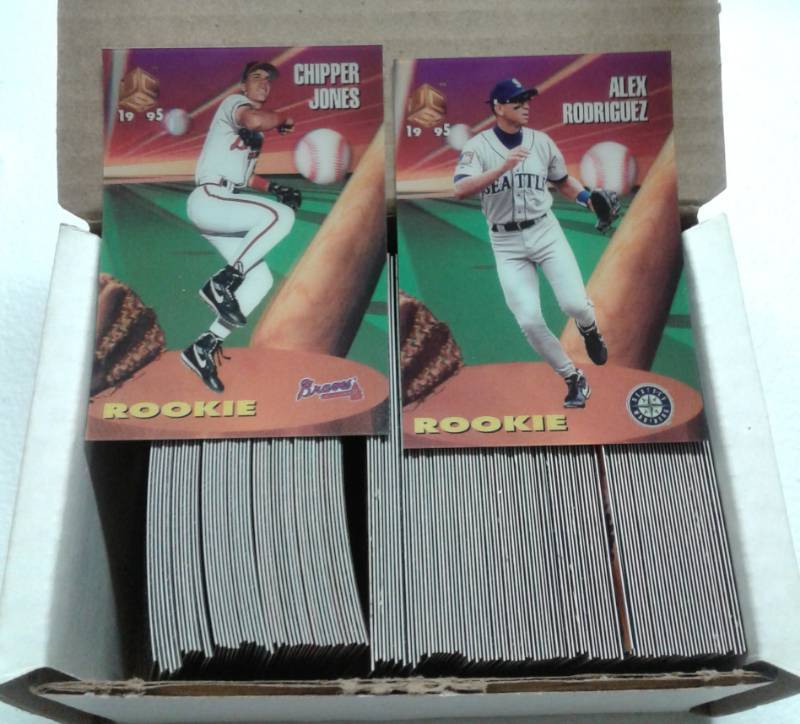 lot 1076 image: 1995 Pinnacle UC3 Complete Baseball Card Set - 147 Total Cards - Chipper Jones & Alex Rodriguez Rookies plus Many Stars