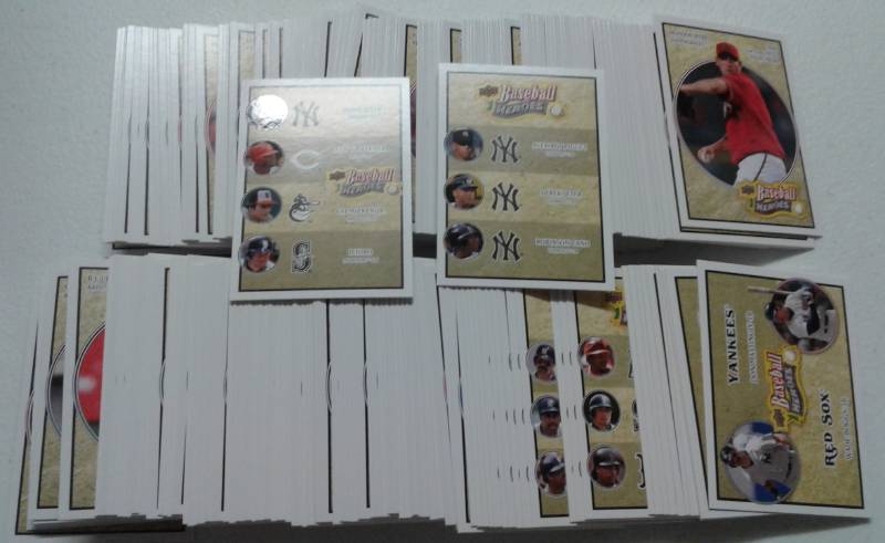 lot 1080 image: Complete 2008 Upper Deck Heroes Baseball Card Set - 200 Total Baseball Cards - Retired & Stars with Multi-Star Cards