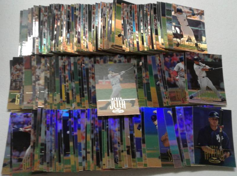 lot 1086 image: Beautiful Complete 2002 Topps Gold Label Baseball Card Set - 200 Total Baseball Cards - Rainbow Design with Stars & Rookies including Joe Mauer