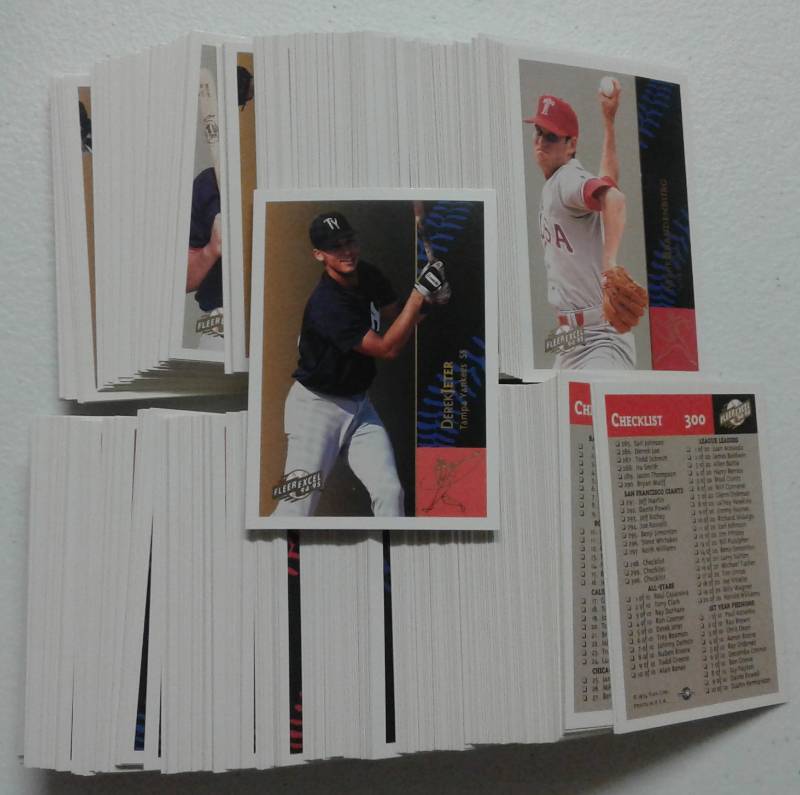 lot 1088 image: 1994-95 Fleer Excel Minor League Baseball Card Complete Set Including 300 Baseball Cards with Derek Jeter Rookie Card & More