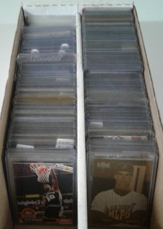 lot 1096 image: Two Row Shoe Box Full of Stars & Inserts - Top Loaded and Penny Sleeved Cards with Many Pictured