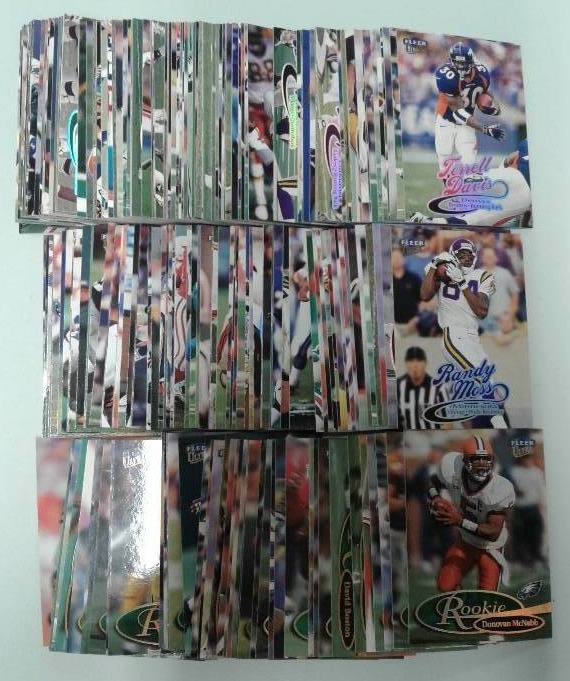 lot 1123 image: 1999 Fleer Ultra Football Trading Card Complete Set - 300 Football Cards - McNabb, Edge James, Bailey - All Rookie Cards Included