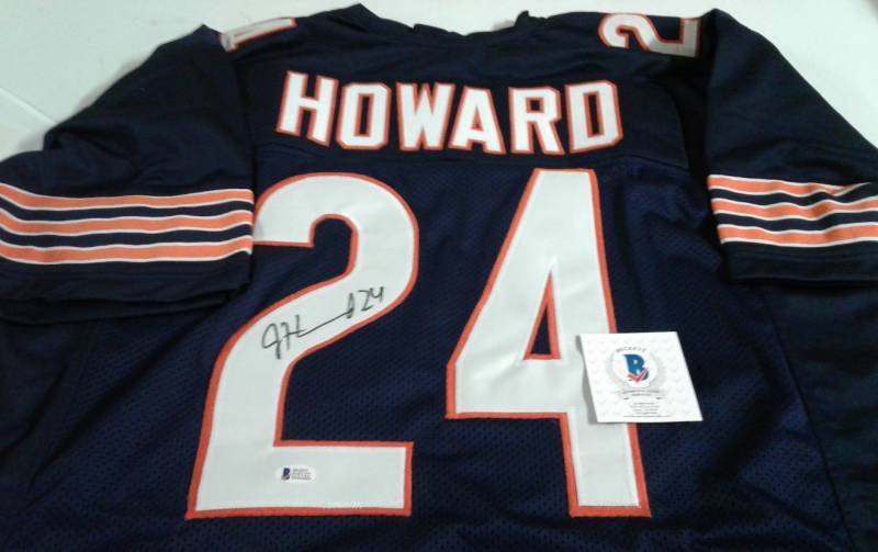 lot 1040 image: Signed Jordan Howard Chicago Bears #24 Custom Jersey with Beckett Authentication Services Certificate of Authenticity