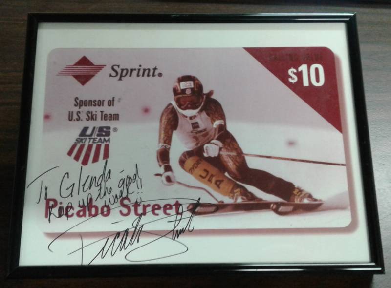 lot 1172 image: Framed & Signed 8x10 Photograph Picabo Street Olympic Downhill Skier Sprint Promotional Photo