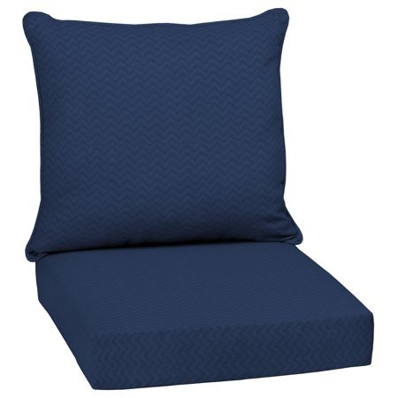 lot 6773 image: set of 4 Arden Selections DriWeave Sapphire Leala 46.5 x 24 in. Outdoor Deep Seat Cushion Set