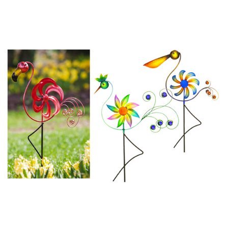 lot 6780 image: Cheerful Summer Days Windspinner Garden Stake Size Short