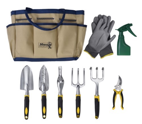 lot 6781 image: Garden Tool Set in Tote Bag (9-Piece)