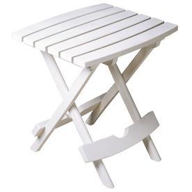 lot 6783 image: Adams Mfg Corp 17.375-in x 15.25-in White Resin Rectangle Patio End Table