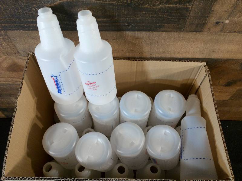lot 18 image: Renown Plastic Spray Bottle w Graduations DOES NOT COME WITH NOZZLES OR CAPS