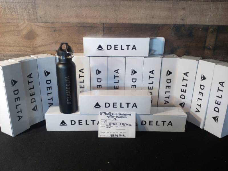 lot 53 image: #TeamDelta Stainless Water Bottles