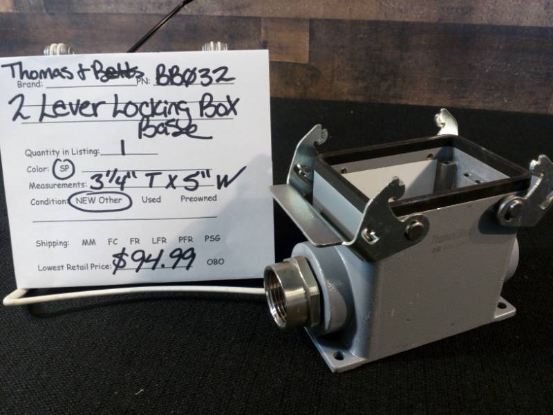 lot 67 image: Thomas  Betts BB032 2-Lever Locking Box Base