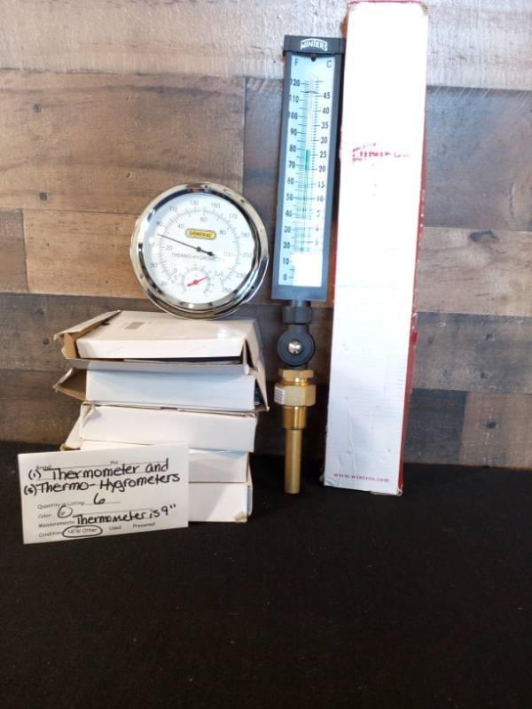 lot 72 image: (1) Thermometer and (5) Thermo-Hygrometers
